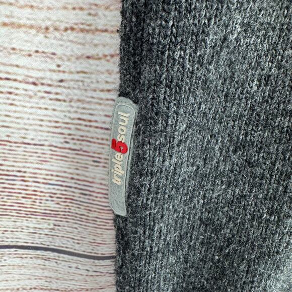 Vintage Y2K Triple Five Soul Crewneck Sweater Mens Large Gray Red Skate NYC - Picture 4 of 8